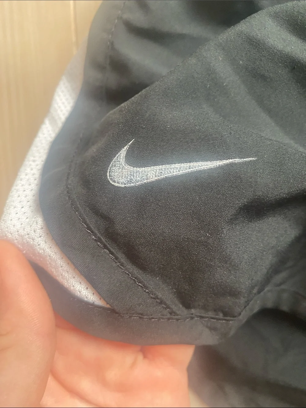 Durham Academy Nike Black Athletic Shorts with White Panels